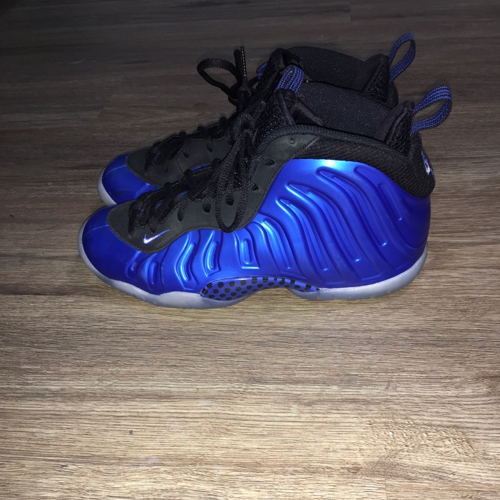 Nike Kids Black and Blue Nike foamposite Sneakers - Picture 3 of 9